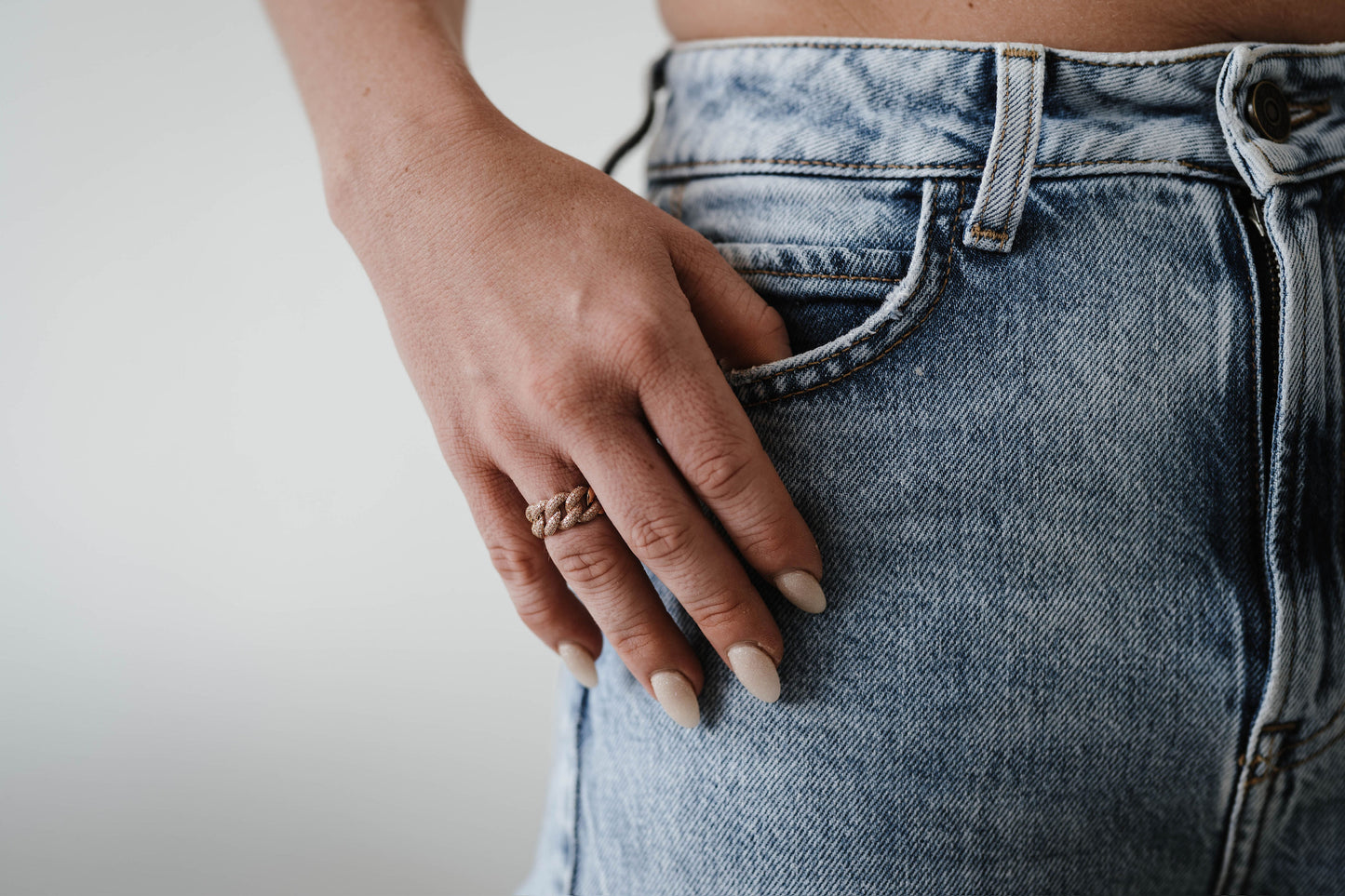 Rose Gold Chain Ring