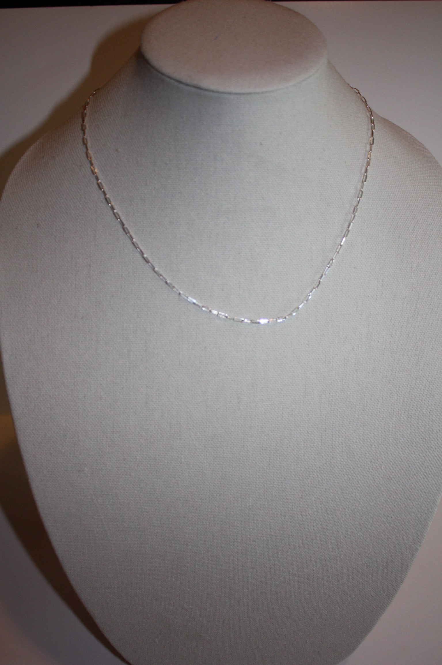 Silver Paperclip Chain Necklace