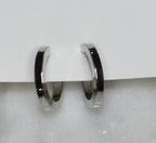 Thick Silver Mini Hoops