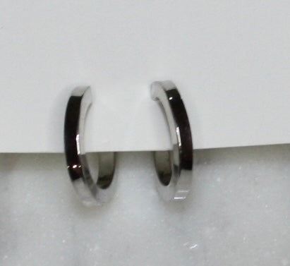 Thick Silver Mini Hoops