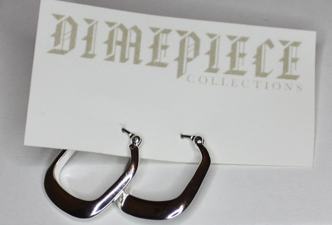 Sterling Silver Square Hoops