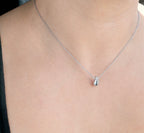 Dainty Droplet Necklace In Silver