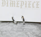 Thick Silver Mini Hoops