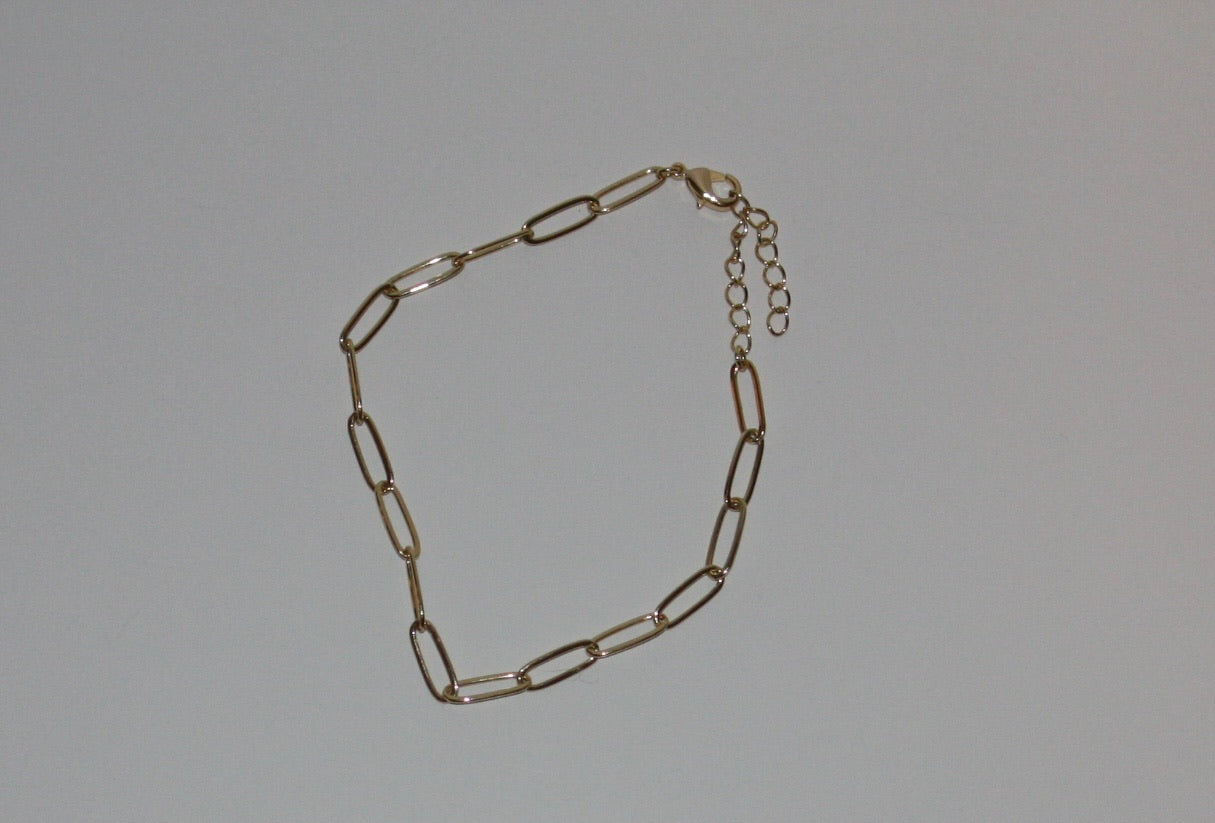 Paperclip chain anklet