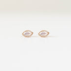 Rose Gold Moonstone Earrings