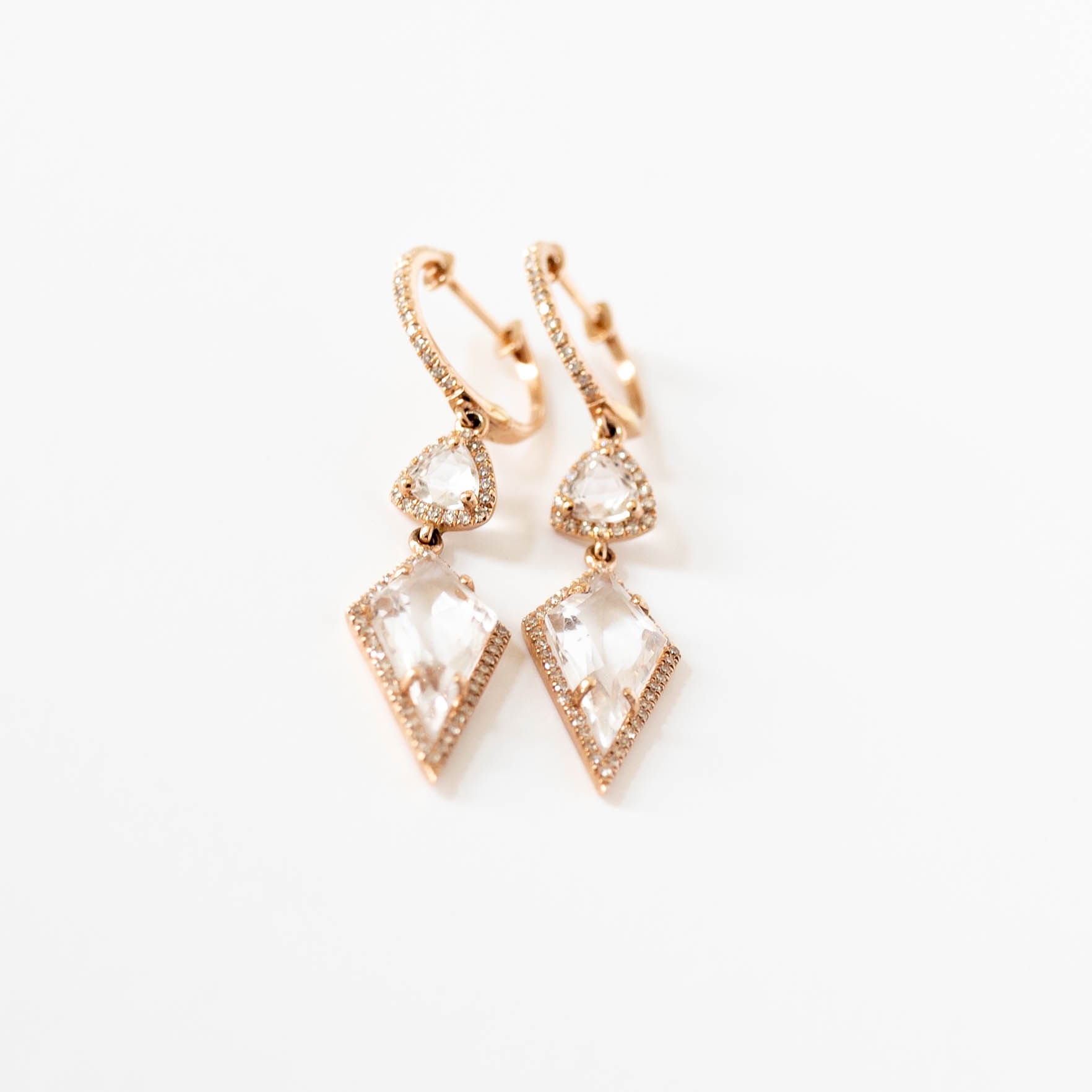 Rose Gold Kite Earrings