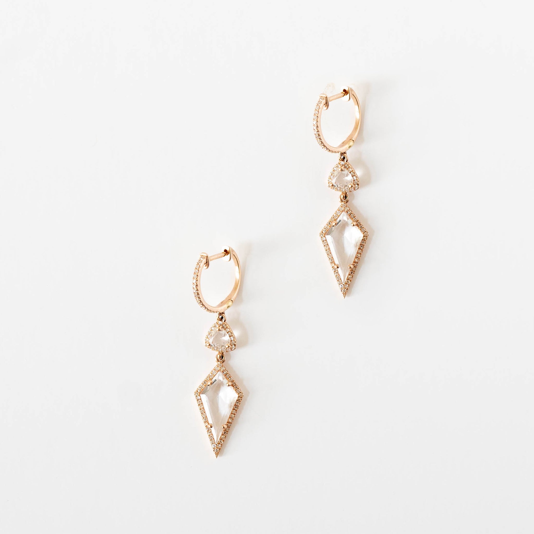 Rose Gold Kite Earrings