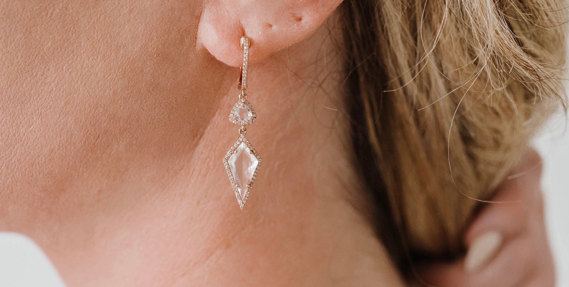 Rose Gold Kite Earrings