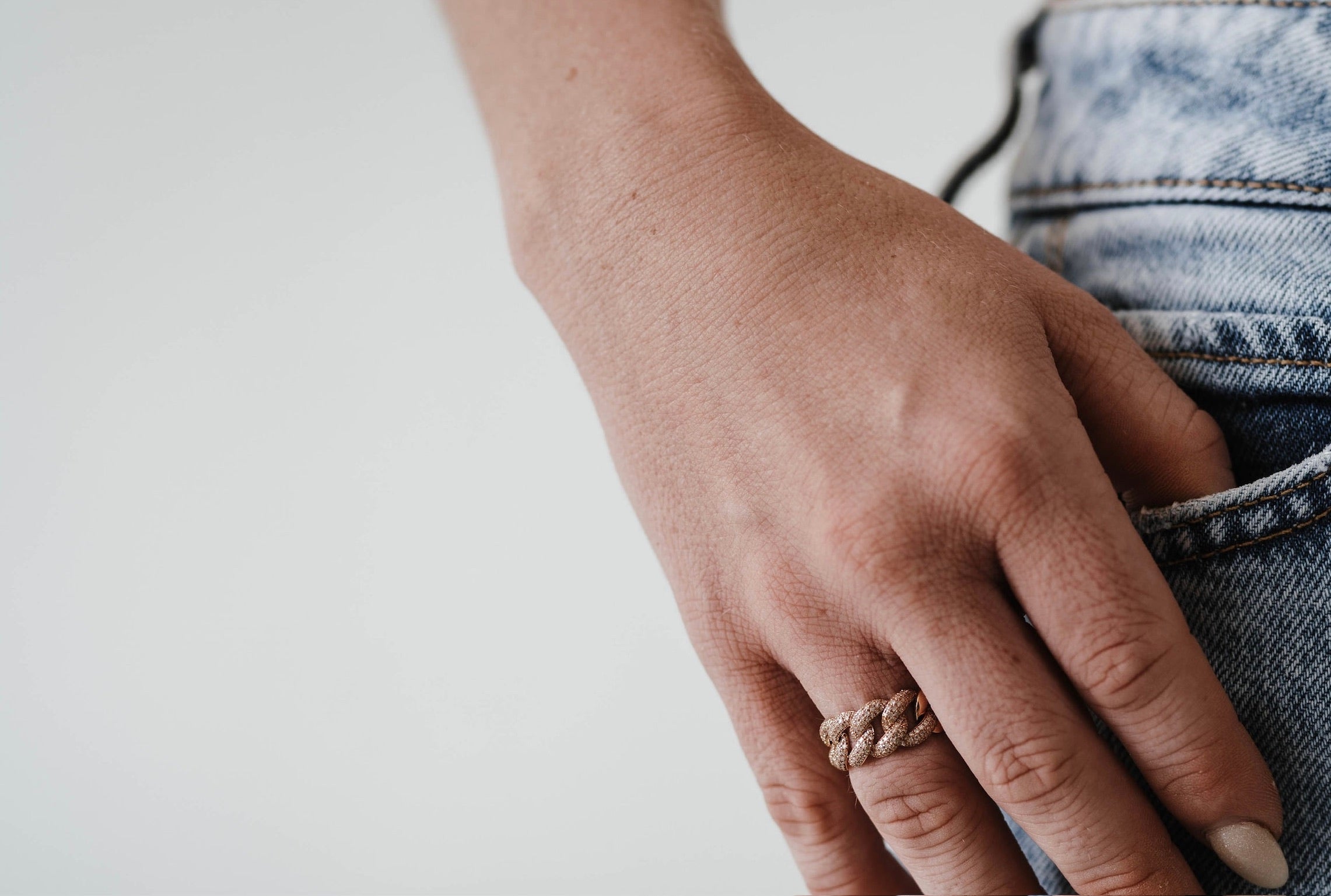 Rose Gold Chain Ring